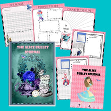 Load image into Gallery viewer, Alice in Wonderland Bullet Journal, Wonderland Journal Plus BONUS Gift!
