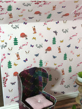 Load image into Gallery viewer, Japanese Geisha Doll Print Dollhouse Wallpaper - The Bea &amp; Charlie Paper Shop
