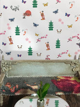 Load image into Gallery viewer, Japanese Geisha Doll Print Dollhouse Wallpaper - The Bea &amp; Charlie Paper Shop
