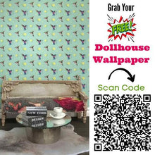 Load image into Gallery viewer, Japanese Geisha Doll Print Dollhouse Wallpaper - The Bea &amp; Charlie Paper Shop
