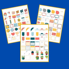 Load image into Gallery viewer, Kawaii Cats, TWO Page 2022 Monthly Calendar, The Big Happy Planner, 2022 Kawaii Cat Calendar Printable, 2 Page Monthly Calendars, Plus BONUS - The Bea &amp; Charlie Paper Shop

