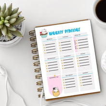 Load image into Gallery viewer, Kawaii Cats, TWO Page 2022 Monthly Calendar, The Big Happy Planner, 2022 Kawaii Cat Calendar Printable, 2 Page Monthly Calendars, Plus BONUS - The Bea &amp; Charlie Paper Shop
