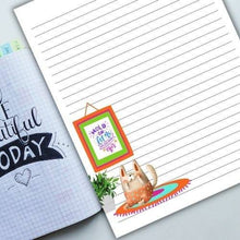 Load image into Gallery viewer, Let Me Overthink This, Cat Notepaper Printable, Cat Notepad, Lined Notepaper Printable, Notebook Kit, Writing Paper, Journal Paper - The Bea &amp; Charlie Paper Shop
