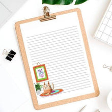 Load image into Gallery viewer, Let Me Overthink This, Cat Notepaper Printable, Cat Notepad, Lined Notepaper Printable, Notebook Kit, Writing Paper, Journal Paper - The Bea &amp; Charlie Paper Shop

