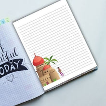 Load image into Gallery viewer, Lined Notepaper Printable, Notebook Kit, Writing Paper, Journal Paper, Arabian Art - The Bea &amp; Charlie Paper Shop
