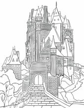 Load image into Gallery viewer, Medieval Fairy Tale Castles Adult Coloring Pages &amp; Puzzle Activity Set - The Bea &amp; Charlie Paper Shop
