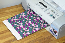 Load image into Gallery viewer, Modern Dollhouse Wallpaper and MOD Book Covers - Pink and Purple Abstract 1:12 Scale - The Bea &amp; Charlie Paper Shop
