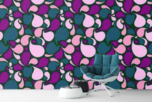 Load image into Gallery viewer, Modern Dollhouse Wallpaper and MOD Book Covers - Pink and Purple Abstract 1:12 Scale - The Bea &amp; Charlie Paper Shop
