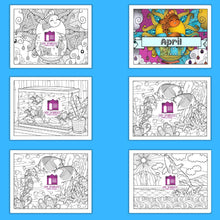Load image into Gallery viewer, Motivational Aquarium Life Coloring Pages Set - The Bea &amp; Charlie Paper Shop
