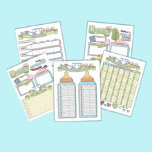 Load image into Gallery viewer, Pregnancy Checklists Planner &amp; Journal Pregnancy Tracker Printable Set - The Bea &amp; Charlie Paper Shop
