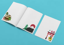 Load image into Gallery viewer, Printable Dot Grid Paper, Dot Grid Notebook, Dot Grid Journal, Bullet Journal, Planner Insert, Japanese Art, Plus BONUS Stickers! - The Bea &amp; Charlie Paper Shop
