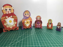 Load image into Gallery viewer, Russian Matryoshka Dolls Coloring Pages Set PLUS BONUS Russian dolls Paper Craft! - The Bea &amp; Charlie Paper Shop
