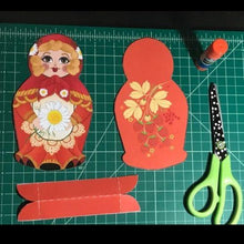 Load image into Gallery viewer, Russian Matryoshka Dolls Coloring Pages Set PLUS BONUS Russian dolls Paper Craft! - The Bea &amp; Charlie Paper Shop
