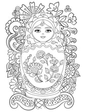 Load image into Gallery viewer, Russian Matryoshka Dolls Coloring Pages Set PLUS BONUS Russian dolls Paper Craft! - The Bea &amp; Charlie Paper Shop
