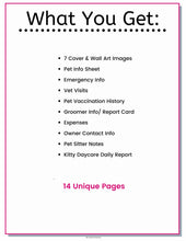 Load image into Gallery viewer, Sassy Cats Pet Sitter Daycare Complete Planner Set - The Bea &amp; Charlie Paper Shop
