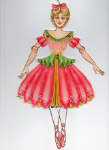 Load image into Gallery viewer, Set of 3 Vintage Articulated Moveable Paper Dolls Ballerinas Nutcracker - The Bea &amp; Charlie Paper Shop
