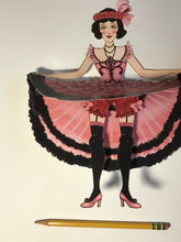 Load image into Gallery viewer, Set of 3 Vintage French Articulated Paper Dolls Can Can Dancers - The Bea &amp; Charlie Paper Shop
