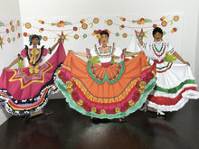 Load image into Gallery viewer, Set of 6 Traditional Mexican &quot;Baile&quot; Dancing Paper Dolls - The Bea &amp; Charlie Paper Shop
