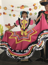 Load image into Gallery viewer, Set of 6 Traditional Mexican &quot;Baile&quot; Dancing Paper Dolls - The Bea &amp; Charlie Paper Shop
