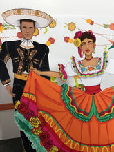 Load image into Gallery viewer, Set of 6 Traditional Mexican &quot;Baile&quot; Dancing Paper Dolls - The Bea &amp; Charlie Paper Shop
