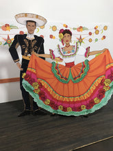 Load image into Gallery viewer, Set of 6 Traditional Mexican &quot;Baile&quot; Dancing Paper Dolls - The Bea &amp; Charlie Paper Shop
