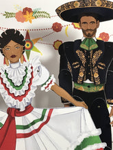 Load image into Gallery viewer, Set of 6 Traditional Mexican &quot;Baile&quot; Dancing Paper Dolls - The Bea &amp; Charlie Paper Shop
