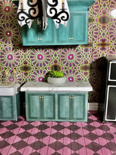 Load image into Gallery viewer, Shabby Chic Dollhouse Kitchen Furniture Printable Paper DIY Craft Kit 1:12 scale - The Bea &amp; Charlie Paper Shop

