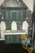 Load image into Gallery viewer, Shabby Chic Dollhouse Kitchen Furniture Printable Paper DIY Craft Kit 1:12 scale - The Bea &amp; Charlie Paper Shop
