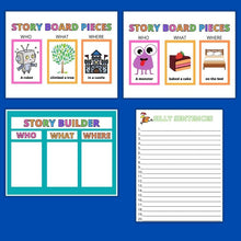 Load image into Gallery viewer, SILLY Sentences Story Builder Game Set Plus BONUS! Speech Therapy Activity, SLP - The Bea &amp; Charlie Paper Shop
