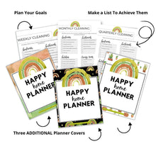 Load image into Gallery viewer, The Happy Home Cleaning, Budget &amp; Meal Planner Set - The Bea &amp; Charlie Paper Shop
