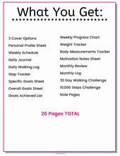 Load image into Gallery viewer, Tropical Flamingo Walking Journal and Log Complete Set - The Bea &amp; Charlie Paper Shop
