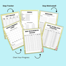 Load image into Gallery viewer, Tropical Flamingo Walking Journal and Log Complete Set - The Bea &amp; Charlie Paper Shop
