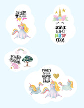 Load image into Gallery viewer, Unicorn Stickers, Inspirational Stickers, Kindness Stickers, Printable Unicorn Stickers, Stickers for Kids, Back to School Stickers - The Bea &amp; Charlie Paper Shop
