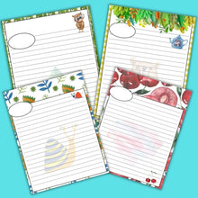 Load image into Gallery viewer, UNLABELED Note Pages, Note Page Printable, Lined Note Pages, Note Taking Paper, Planner Inserts Printable, Plus BONUS Sticker Pack - The Bea &amp; Charlie Paper Shop
