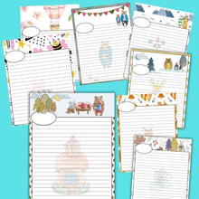Load image into Gallery viewer, UNLABELED Note Pages, Note Page Printable, Lined Note Pages, Note Taking Paper, Planner Inserts Printable, Plus BONUS Sticker Pack - The Bea &amp; Charlie Paper Shop
