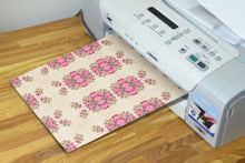 Load image into Gallery viewer, Vintage Dollhouse Wallpaper and Book Covers - Rose Floral 1:12 Scale - The Bea &amp; Charlie Paper Shop
