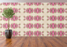 Load image into Gallery viewer, Vintage Dollhouse Wallpaper and Book Covers - Rose Floral 1:12 Scale - The Bea &amp; Charlie Paper Shop
