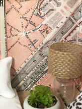 Load image into Gallery viewer, Vintage Map of Paris Dollhouse Wallpaper &amp; BONUS Painted Diamond Wood Floor - The Bea &amp; Charlie Paper Shop

