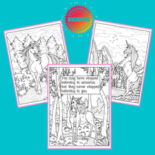 Load image into Gallery viewer, Vision Board Kit, Unicorn Journal, Printable Journal Kit, Unicorn Art, Plus BONUS! - The Bea &amp; Charlie Paper Shop
