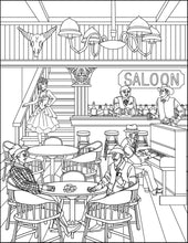 Load image into Gallery viewer, Wild West Western Coloring Pages Set Pigment App Compatible - The Bea &amp; Charlie Paper Shop
