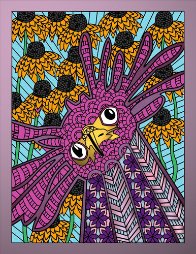Zen Birds & Blooms Coloring Pages Set Pigment App Compatible - The Bea & Charlie Paper Shop
